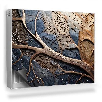 Dekoračný magnetický kryt na radiátor Abstraktné organické tvary umenie