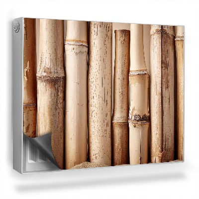 Magnetický kryt na radiátor Bielené prírodné bambusové stonky