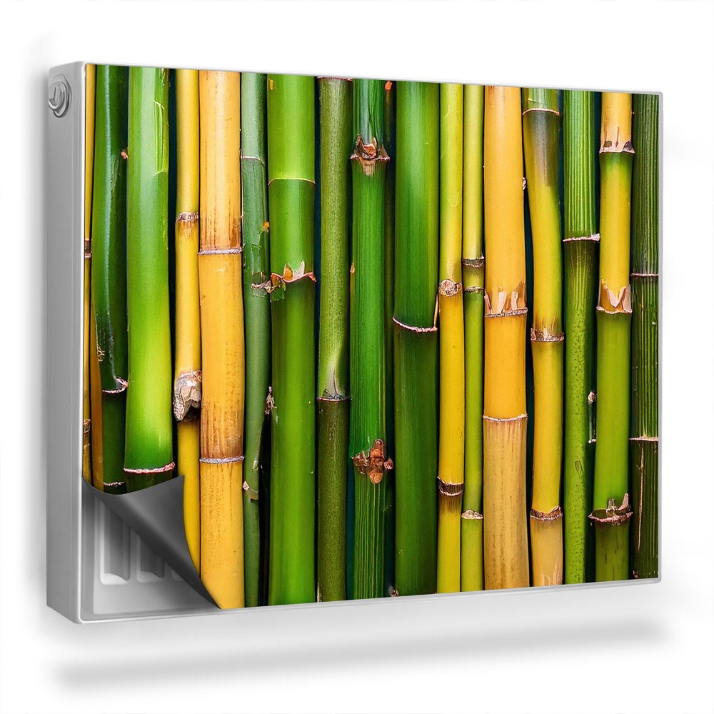 Dekoračný magnet na radiátor Bambusové stonky, usporiadané vertikálne, kontrast