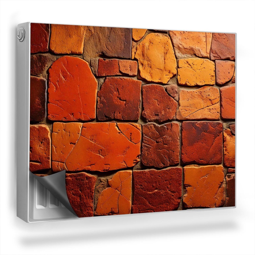 Magnetický kryt na radiátor Nepravidelné tehly kamenná stena textúra