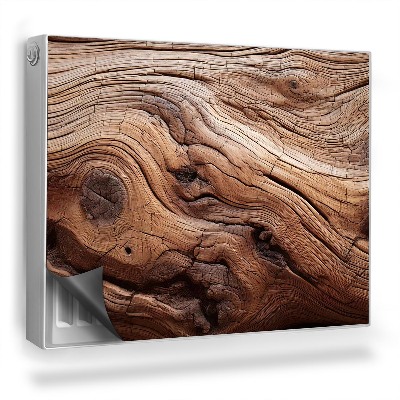 Dekoračný magnet na radiátor Drevená konštrukcia tmavá surová