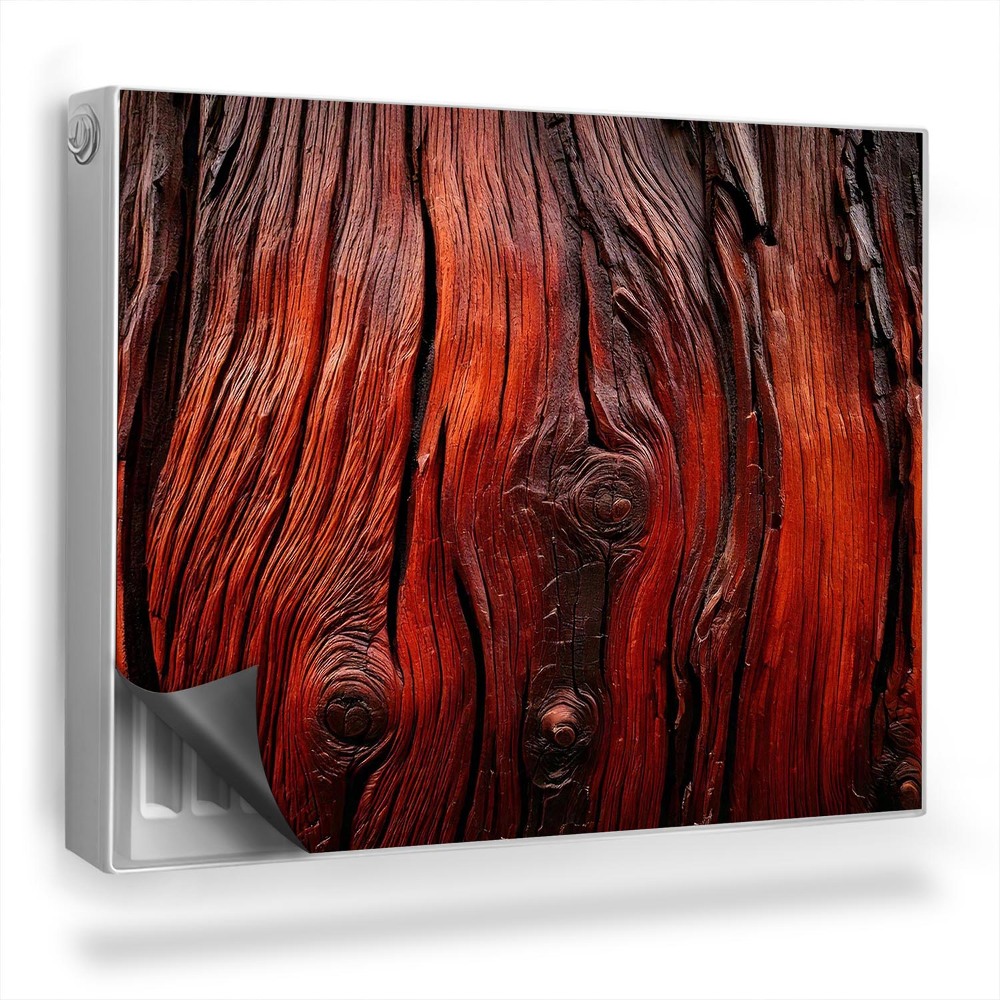 Dekoračný magnet na radiátor Textúra kôry stromu s červenou živicou