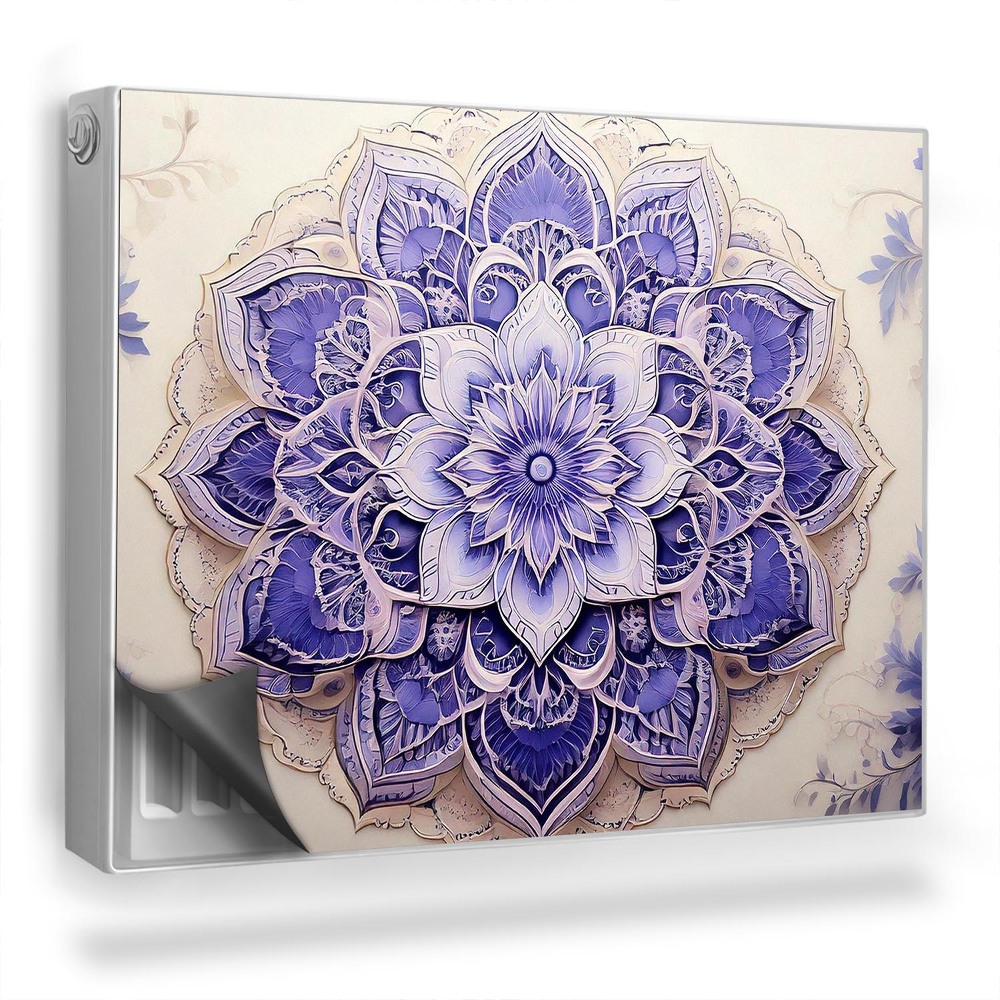 Dekoračný magnet na radiátor Kvetinový ornament zdobený vyrezávanou mandalou