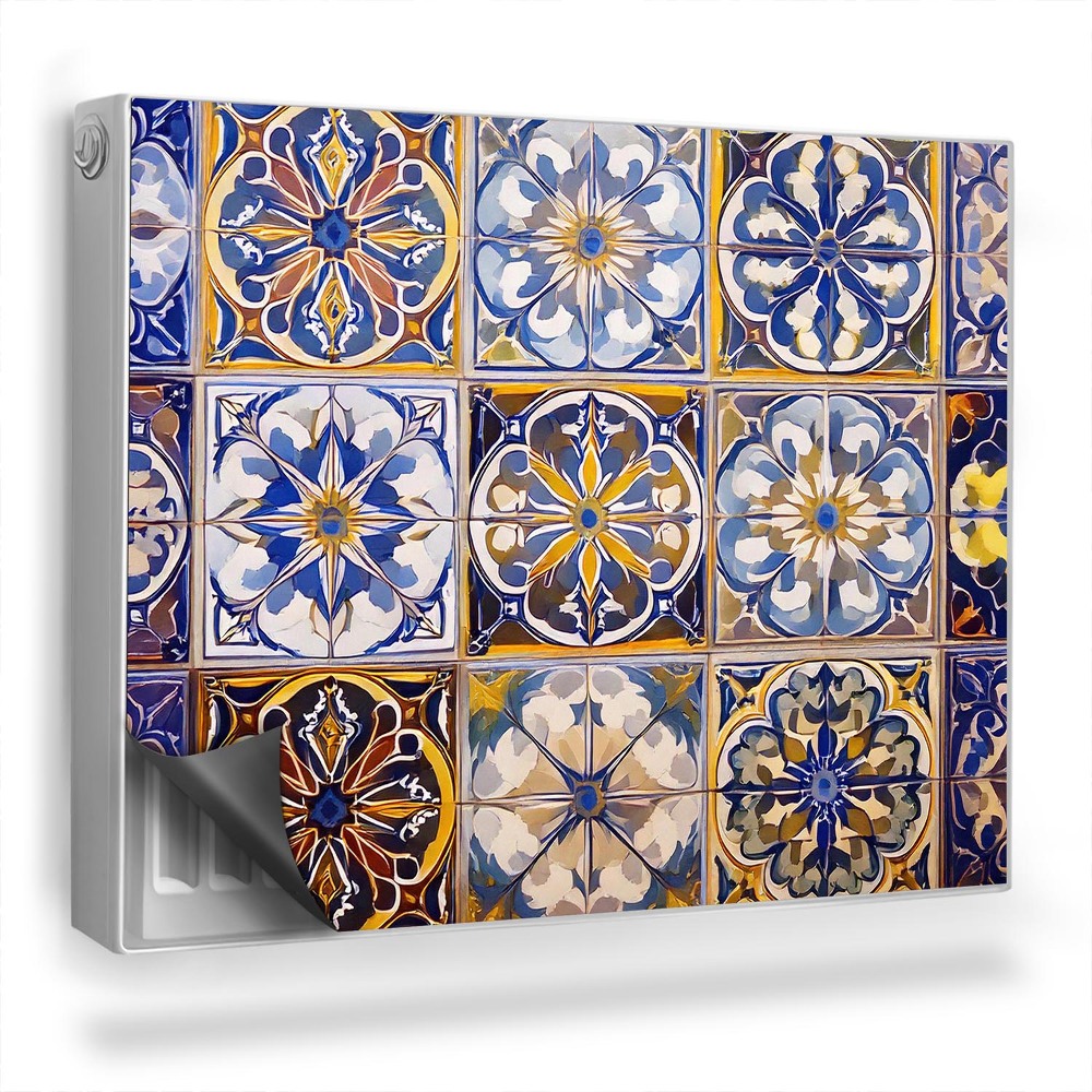 Magnetický kryt na radiátor Farebné dlaždice s marockými vzormi