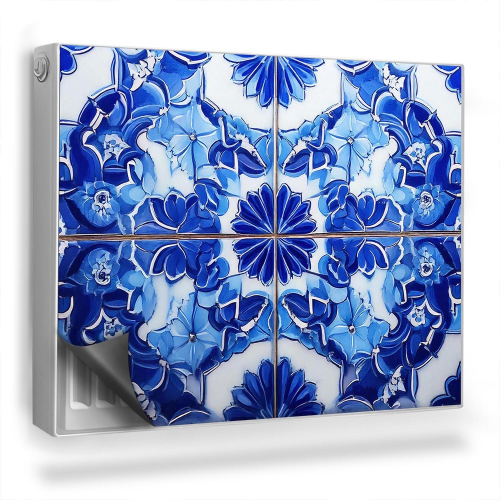 Dekoračný magnet na radiátor Marocké vzorované dlaždice, kontrast