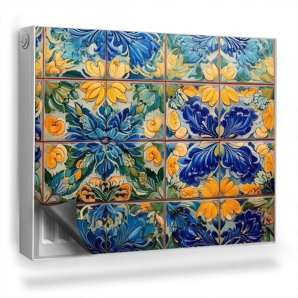 Magnetický kryt na radiátor Priblížte si kvetinové dlaždice