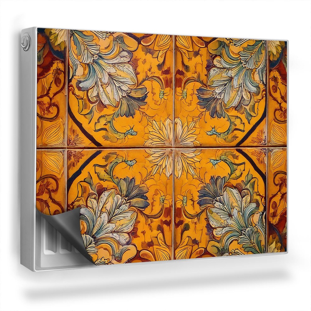 Magnetický kryt na radiátor Dekoratívne dlaždice starožitné retro dlaždice