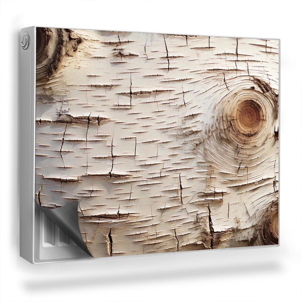 Magnetický kryt na radiátor Detail brezovej kôry v prírodných farbách