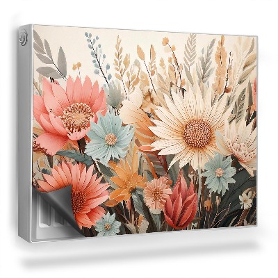 Dekoračný magnet na radiátor Pastelová ilustrácia listov divokých kvetov