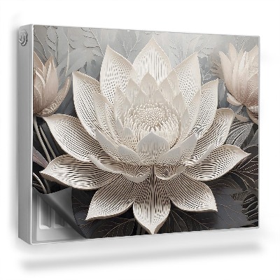 Magnetický kryt na radiátor 3D ilustrácia elegantných kvetov ľalií