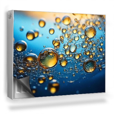 Dekoračný magnet na radiátor Priblíženie mnohých kvapiek oleja vo vode