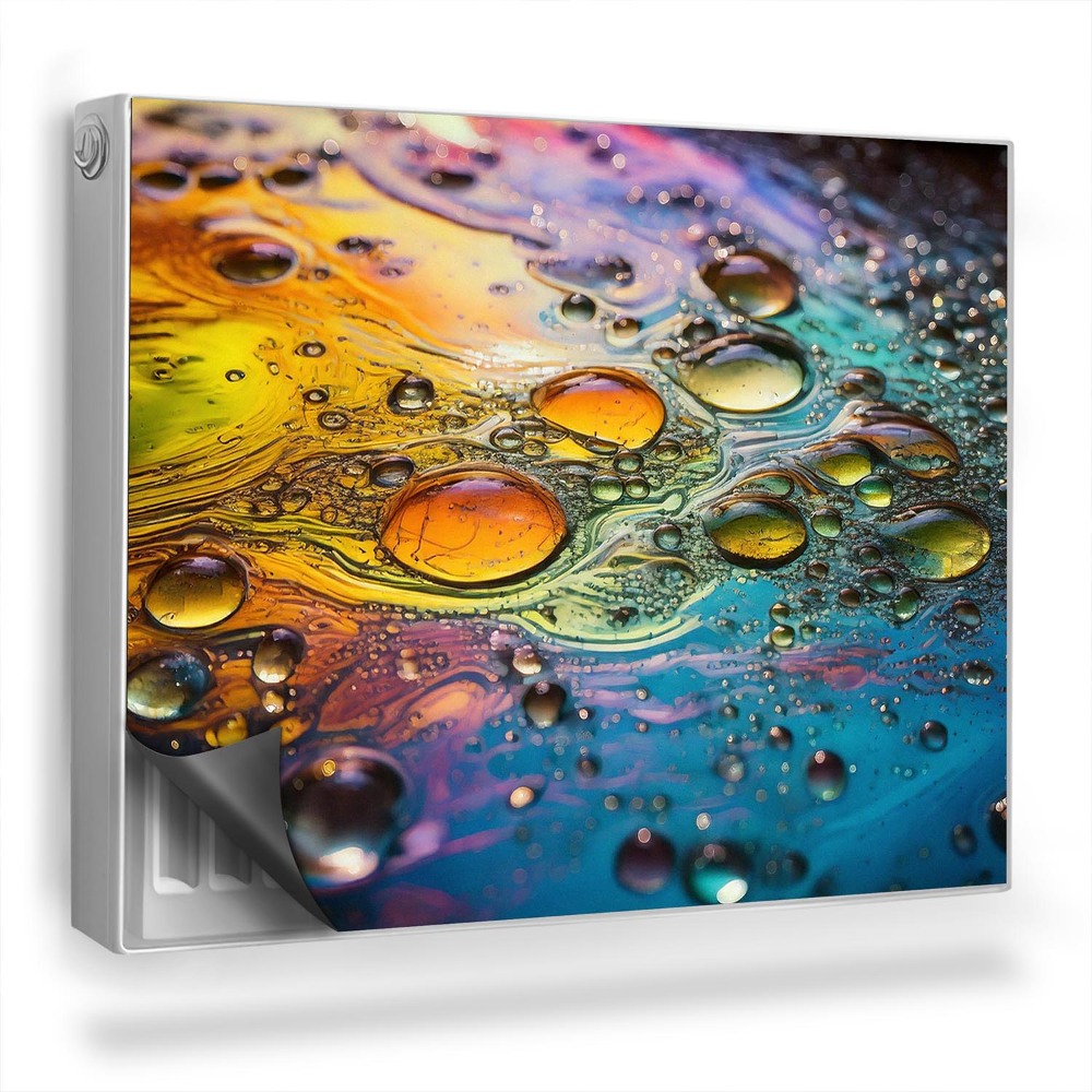 Magnetický kryt na radiátor Detailný záber oleja plávajúceho na vode