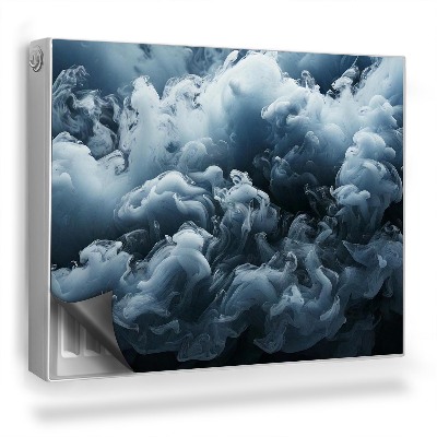 Dekoračný magnetický kryt na radiátor Oblaky hustého, ťažkého sivého dymu