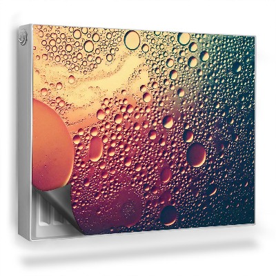 Magnetický kryt na radiátor Kvapky vody na textúre farebného skla