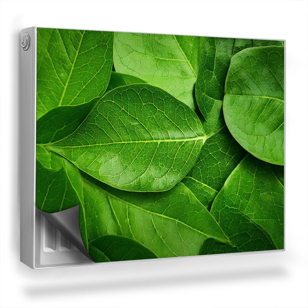 Dekoračný magnetický kryt na radiátor Priblíženie prekrývajúcich sa listov