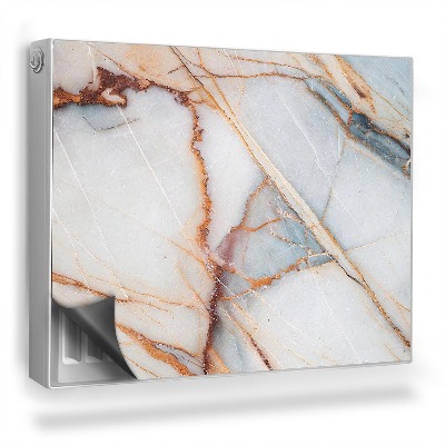 Magnetický kryt na radiátor Detailný záber na mramorovú textúru