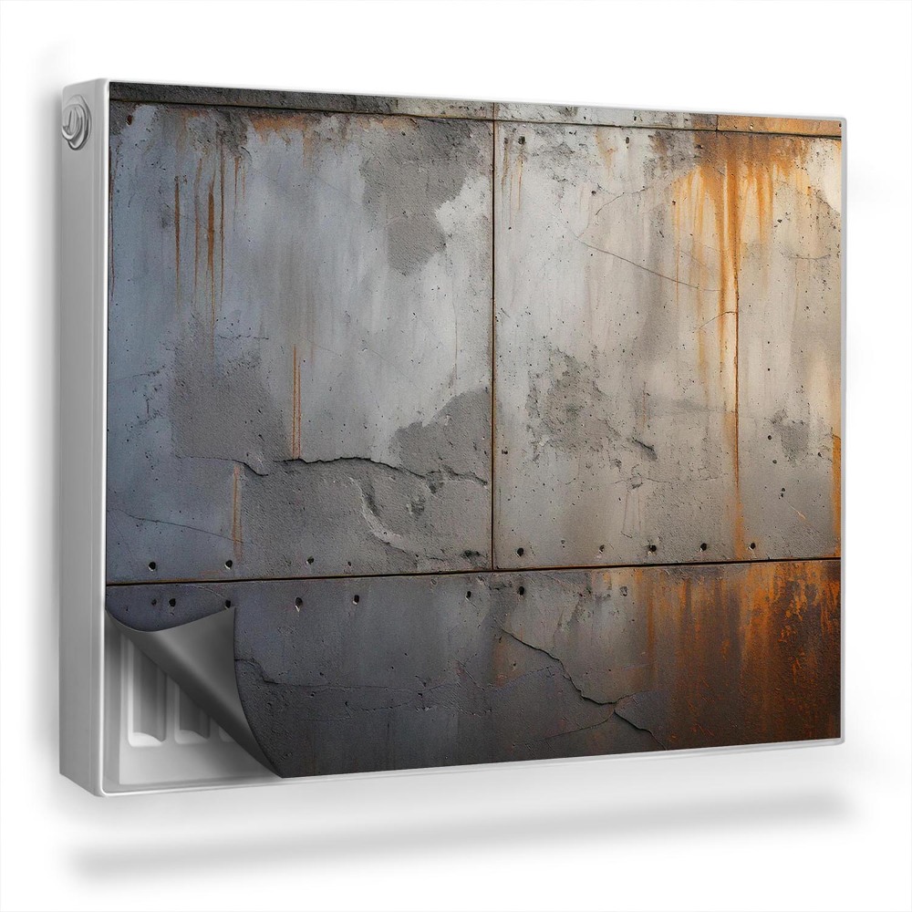 Dekoračný magnetický kryt na radiátor Priemyselná textúra surového betónu