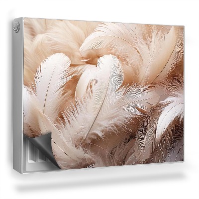 Magnetický kryt na radiátor Jasné, teplé perie, kontrast, priestor