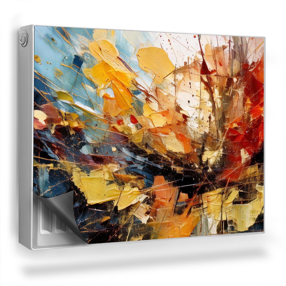 Dekoračný magnetický kryt na radiátor Dynamická kompozícia abstraktnej maľby