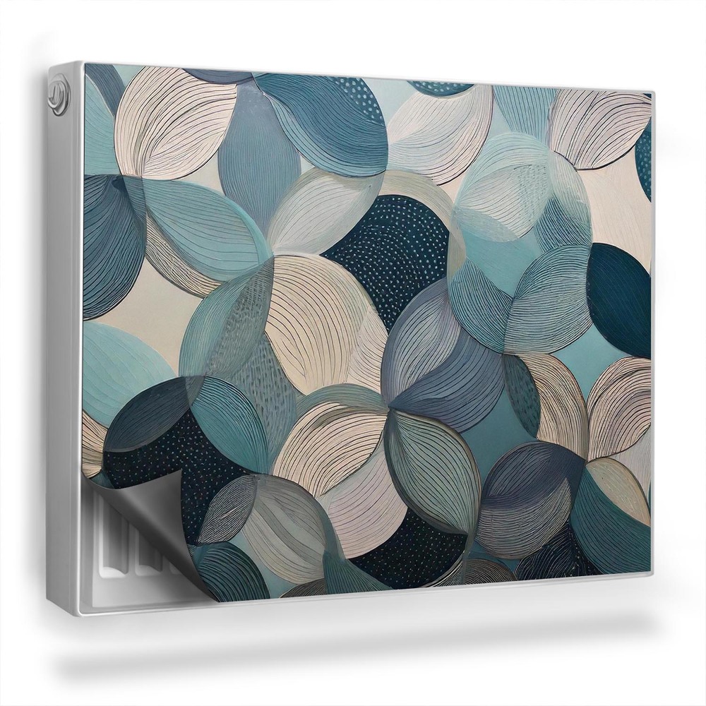 Dekoračný magnetický kryt na radiátor Viacero prekrývajúcich sa kruhov