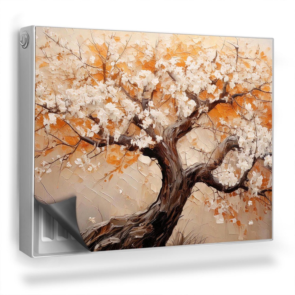 Dekoračný magnetický kryt na radiátor Maľovaný kvet stromu krásna príroda