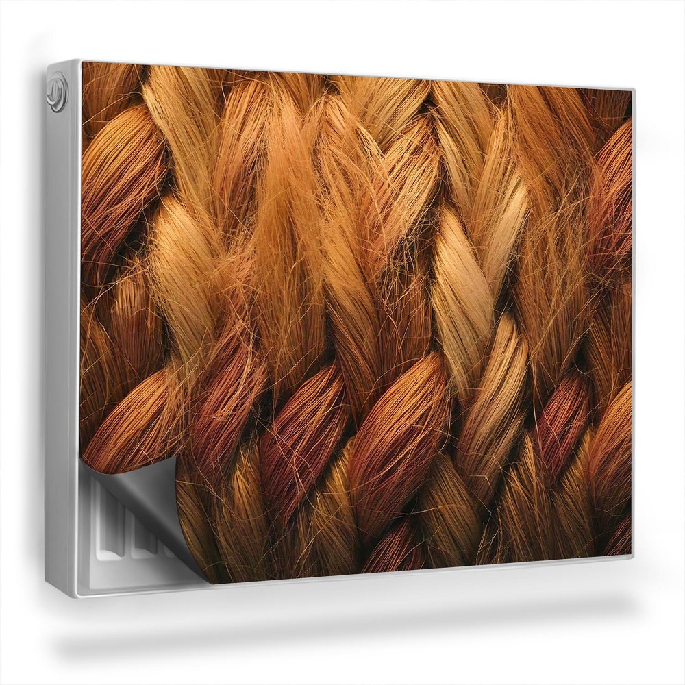 Dekoračný magnet na radiátor Vlnená väzba teplé farby zoom kontrast