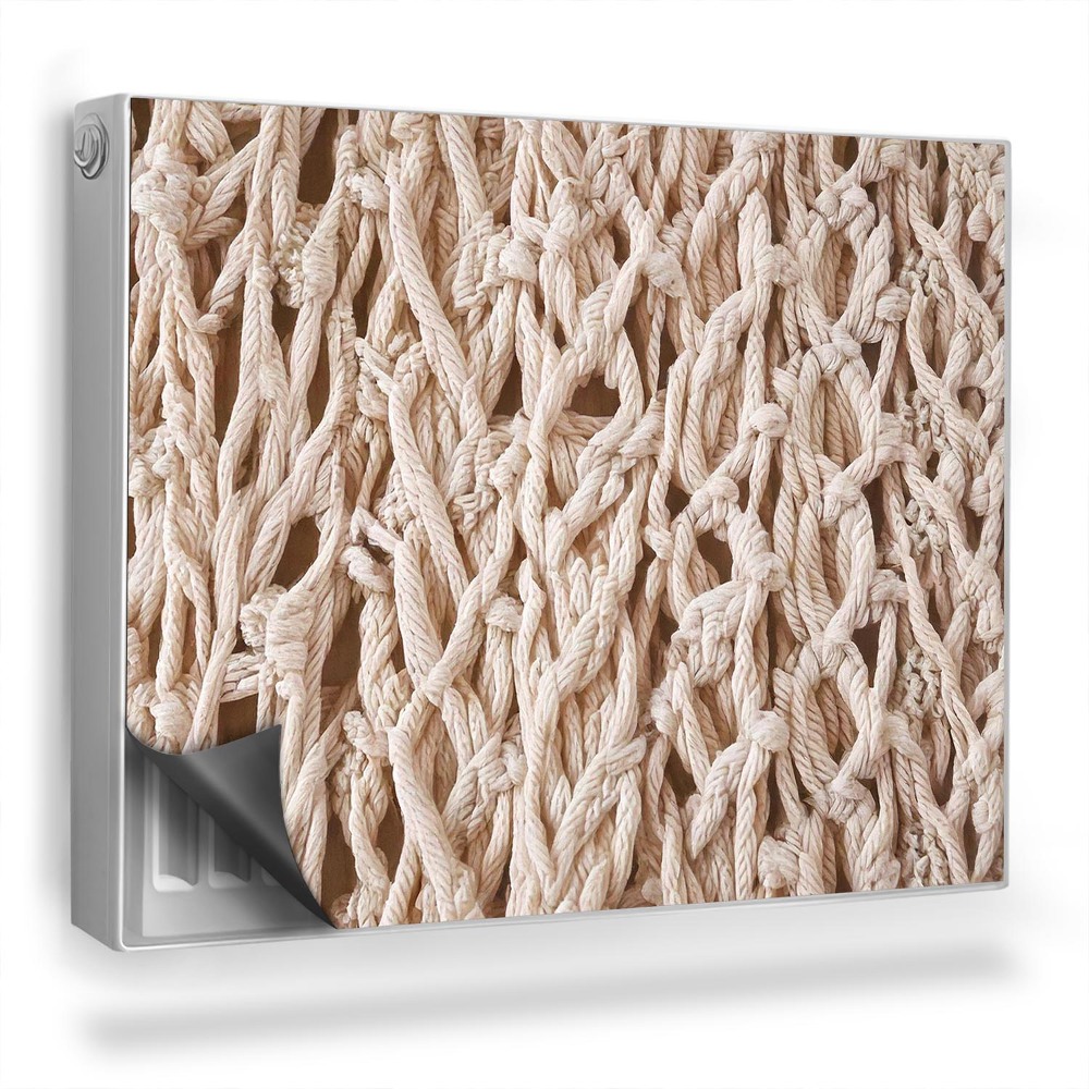 Dekoračný magnetický kryt na radiátor Jasné ručne vyrobené makramé, prelamované, zoom