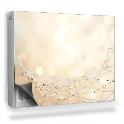 Dekoračný magnetický kryt na radiátor Abstraktná jemná štruktúra pavučiny