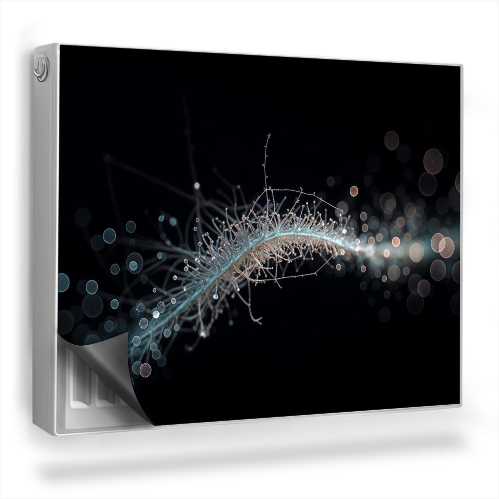 Dekoračný magnetický kryt na radiátor Moderná abstraktná sieťová ilustrácia