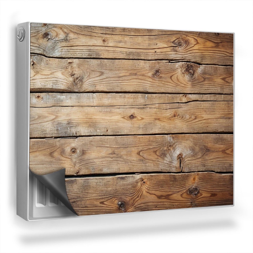 Magnetický kryt na radiátor Prírodná textúra drevených dosiek s uzlami