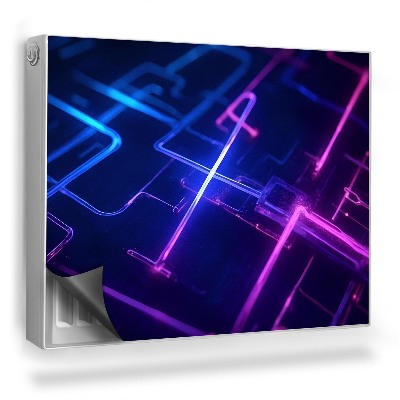 Dekoračný magnetický kryt na radiátor Neónové svetlá moderného umenia