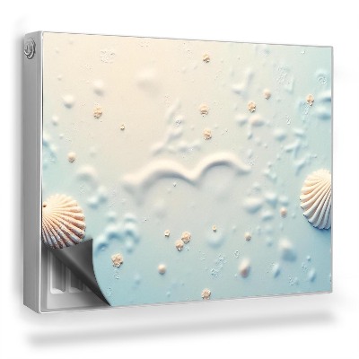 Dekoračný magnet na radiátor Oceánske mušle na mokrej textúre