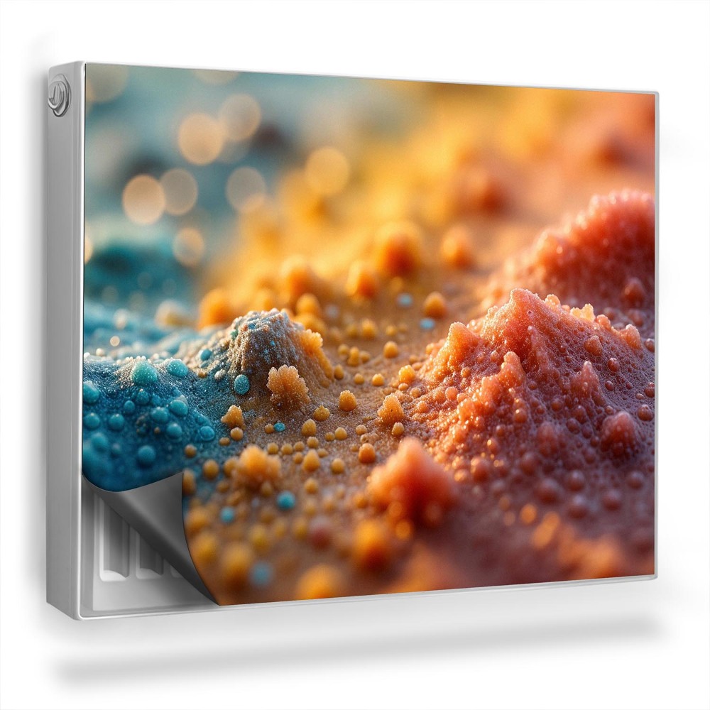 Magnetický kryt na radiátor Dúhový piesok farebná textúra