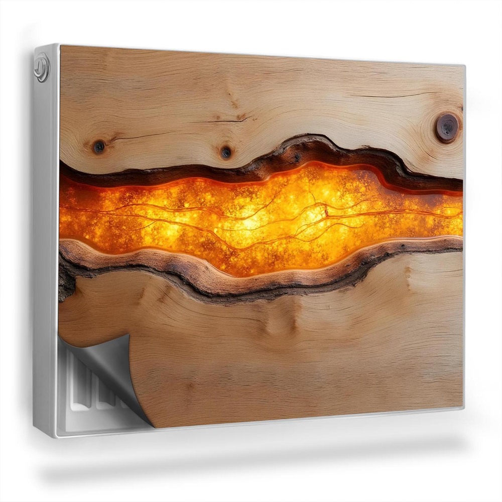 Magnetický kryt na radiátor Svetelná doska s jantárovou živicou