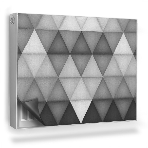 Dekoračný magnetický kryt na radiátor Geometrický trojuholníkový vzor