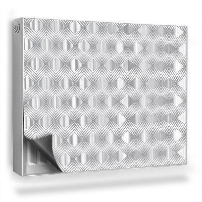 Dekoračný magnetický kryt na radiátor Geometrický šesťuholníkový vzor