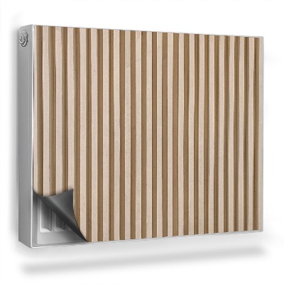 Magnetický kryt na radiátor Ľahké prírodné drevené lamely, vertikálne