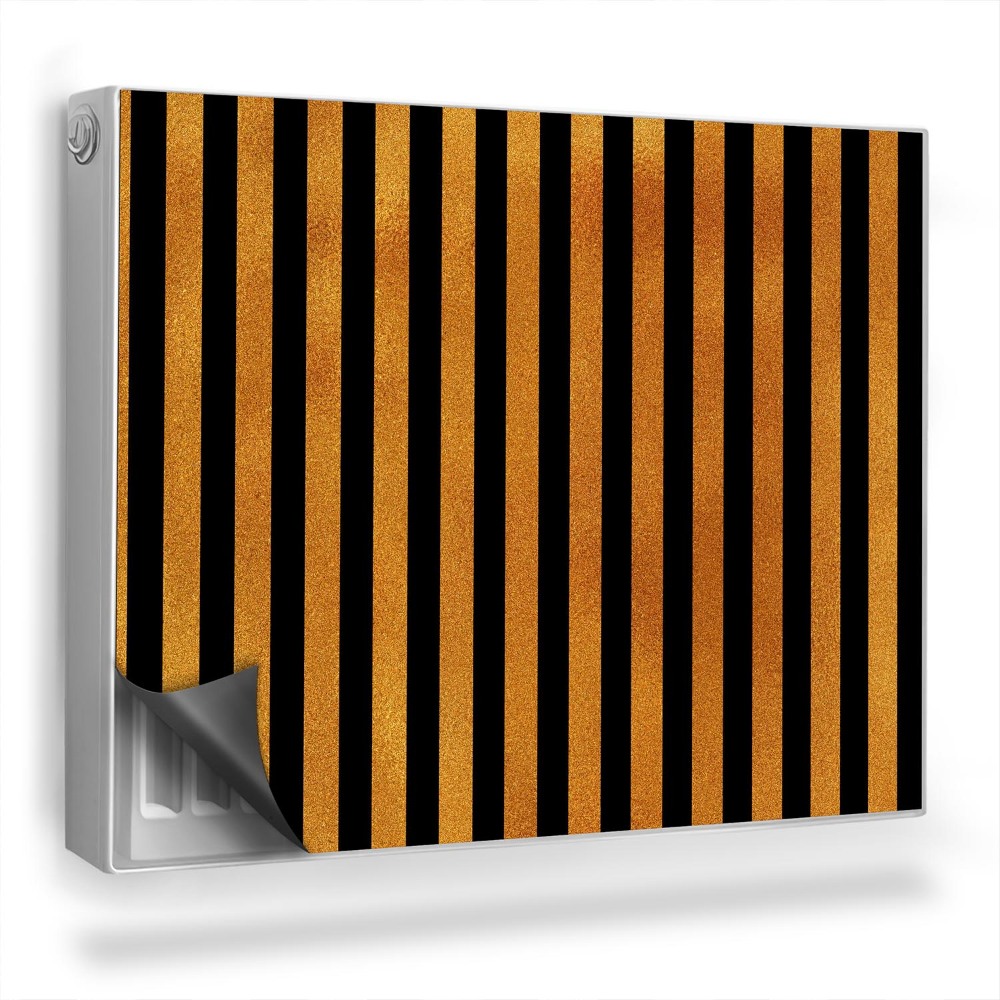 Magnetický kryt na radiátor Lamelový vzor, zvislé drevené lišty