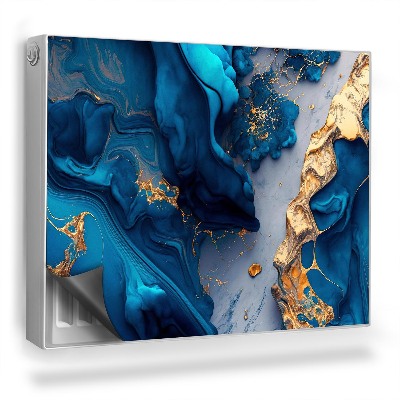 Dekoračný magnetický kryt na radiátor Zmiešané farby, modré a biele farby