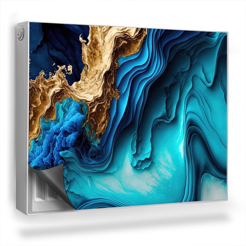 Magnetický kryt na radiátor Miešanie farieb elegantná abstrakcia