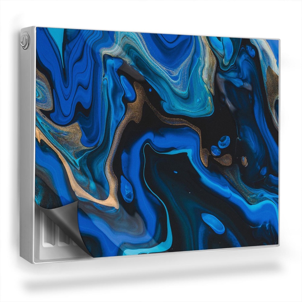 Dekoračný magnetický kryt na radiátor Zmiešané farby, módna abstrakcia tvarov