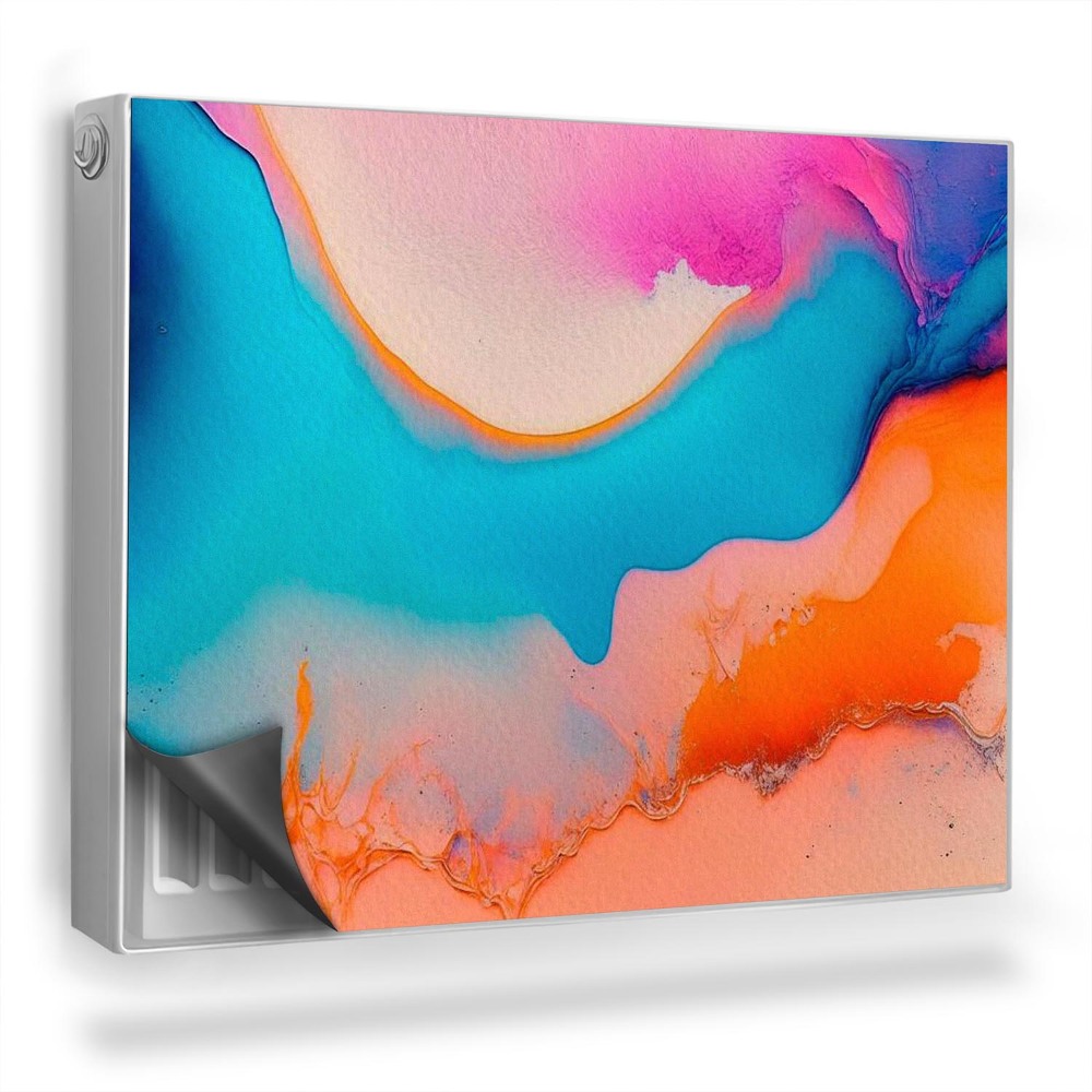 Dekoračný magnet na radiátor Miešanie farieb, modrá oranžová biela