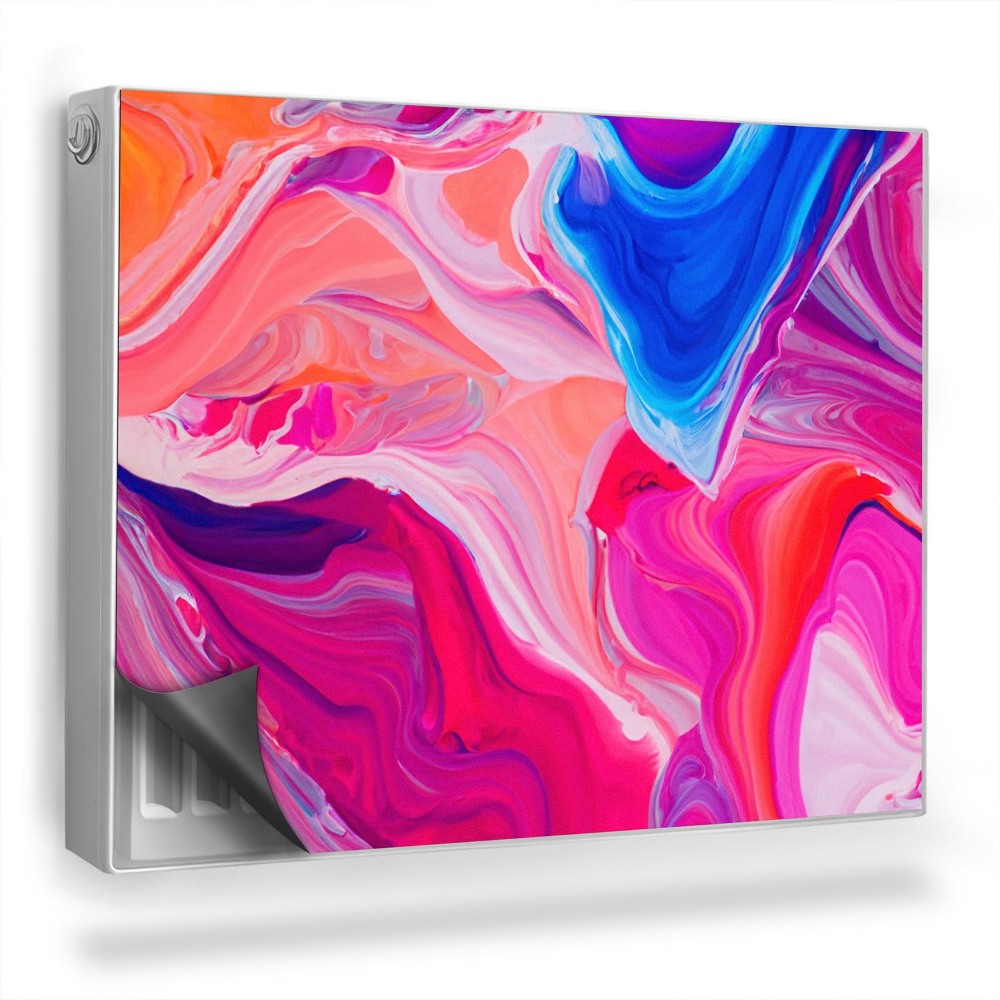 Magnetický kryt na radiátor Miešanie farieb, ružová fialová oranžová