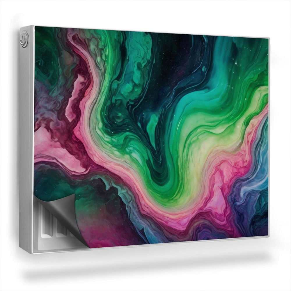 Magnetický kryt na radiátor Zmiešané farby, zelená ružová modrá kontrast