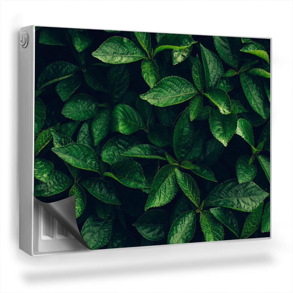 Dekoračný magnetický kryt na radiátor Hrubé listy, zoom, tmavá atmosféra