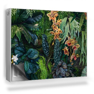 Magnetický kryt na radiátor Rôzne džungľové rastliny, paprade, kvety