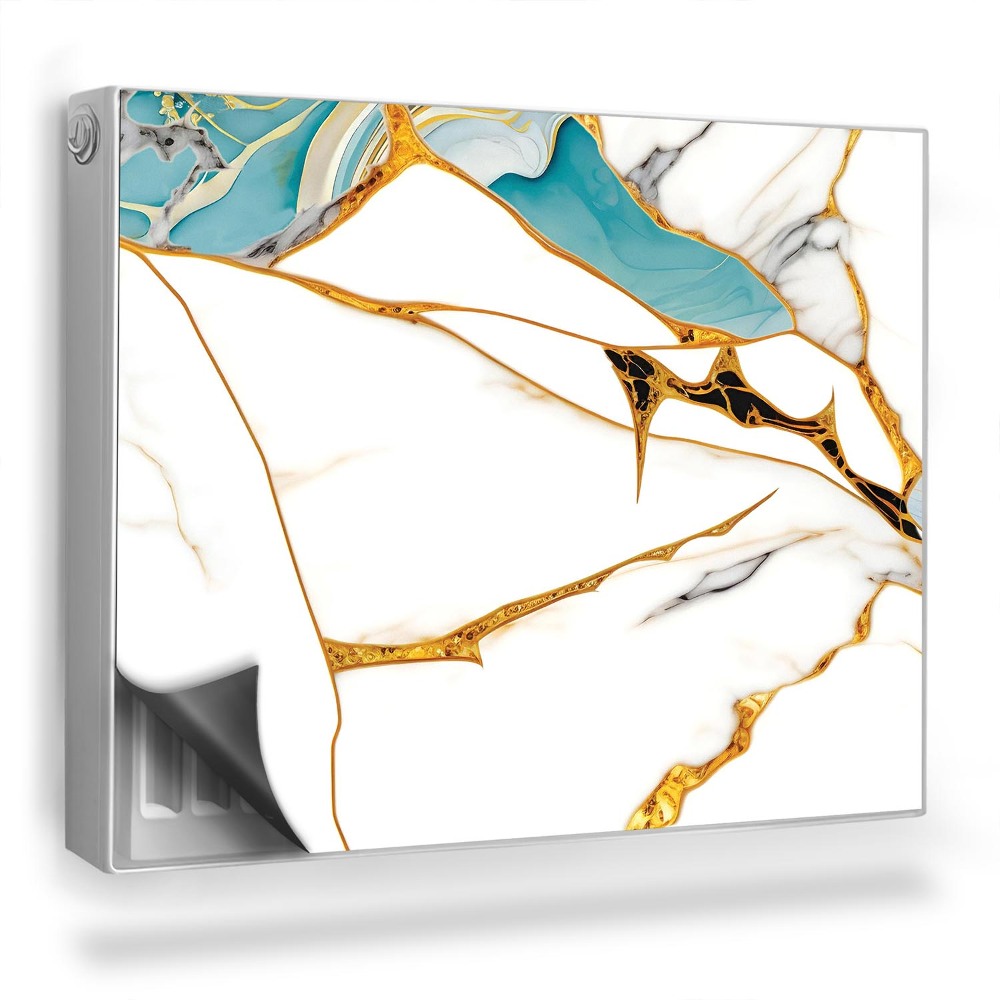 Magnetický kryt na radiátor Svetlý mramor s textúrovanými dekoráciami