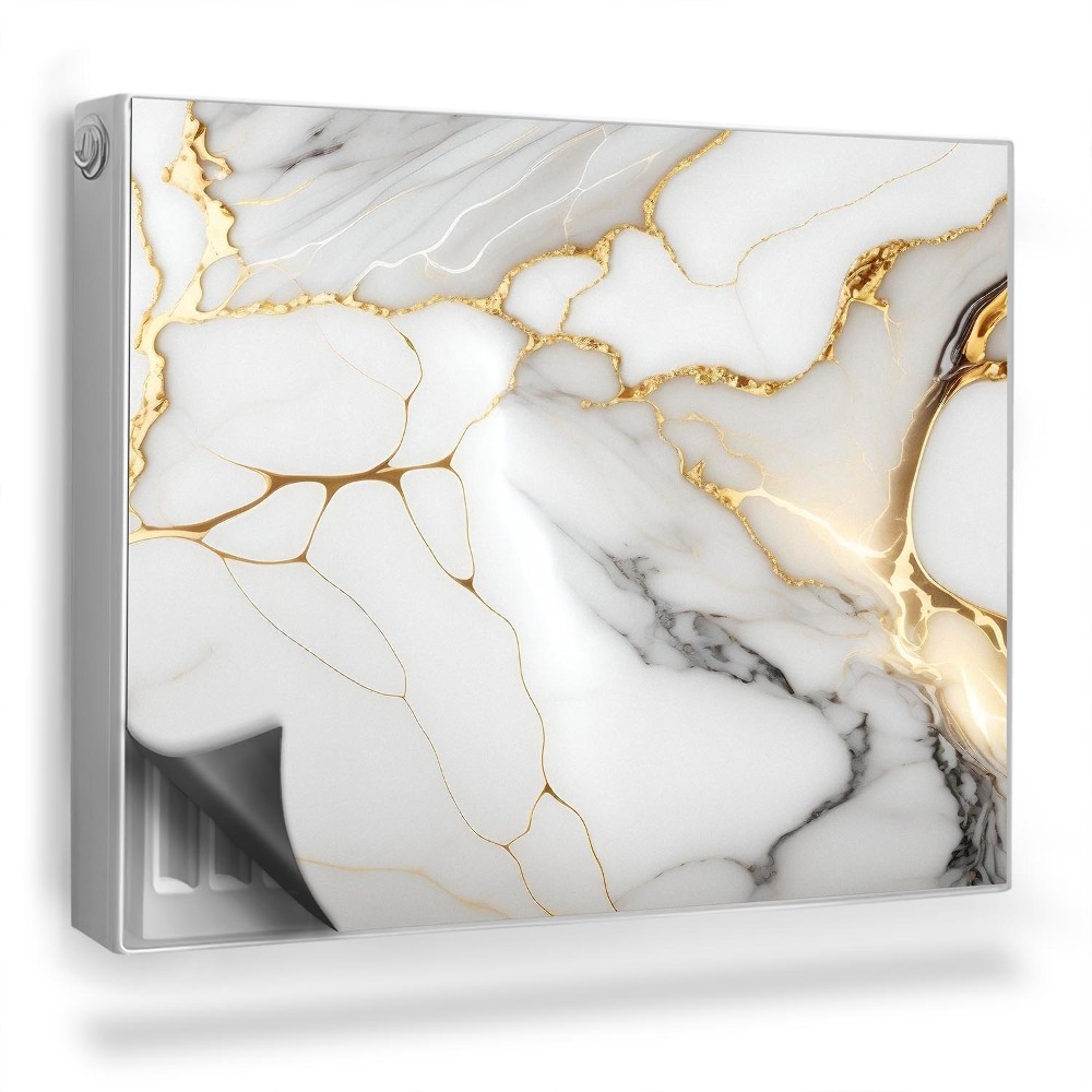 Dekoračný magnetický kryt na radiátor Štýlová mramorová zdobená kamenná textúra