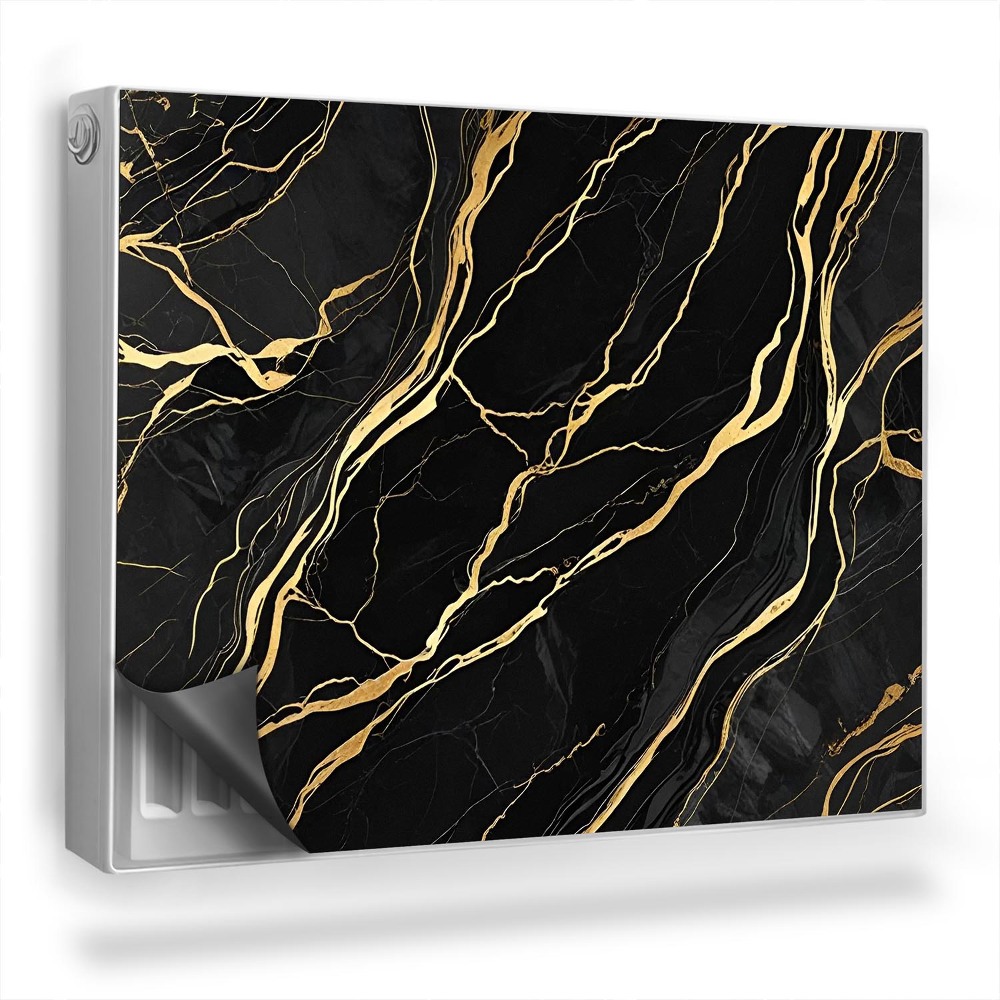 Dekoračný magnetický kryt na radiátor Štýlové praskliny v kamennom mramorovom pôvabe