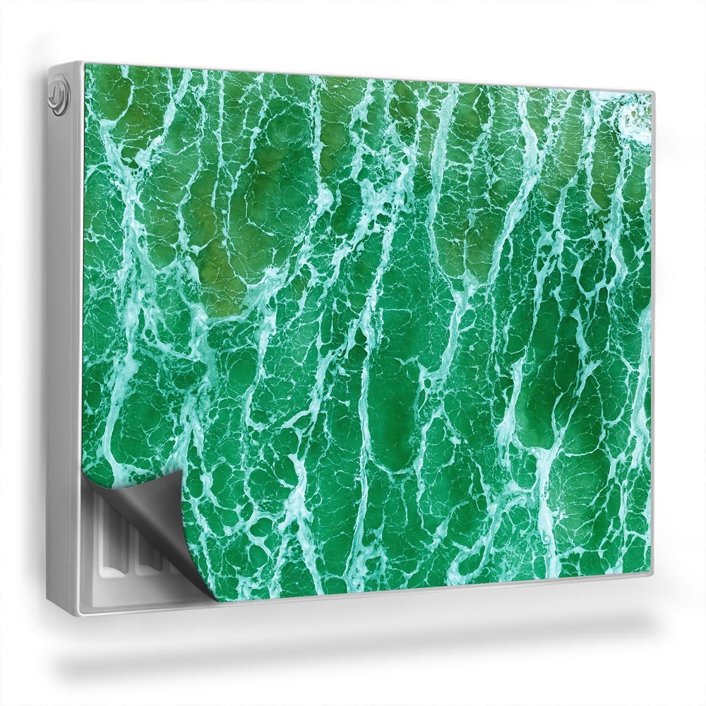 Dekoračný magnet na radiátor Pohľad zhora na oceán vo svetlozelených farbách